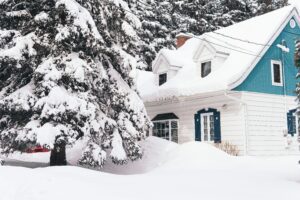 house covered with snow