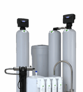 Image of a top-rated water softener system designed for home use, showcasing its features and sleek design.